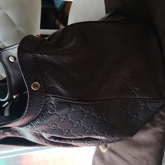 Authentic Gucci Sukey Dark Brown Leather bag - Picture 4 of 16